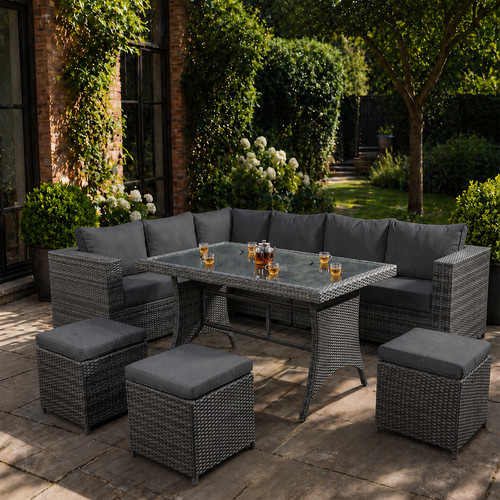 Outdoor seater rattan dining - 9,